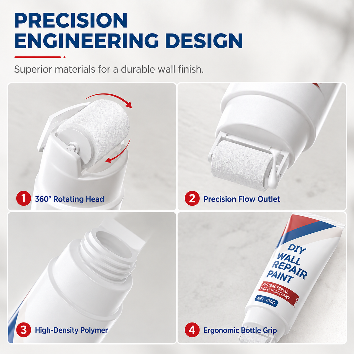 Roll-On Wall Touch-Up Paint