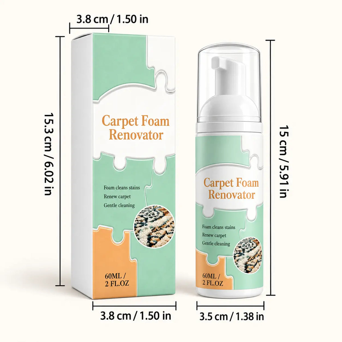 Multi‑Purpose Dry Foam Fabric & Carpet Stain Cleaner