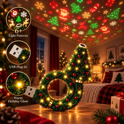 SEAGRIL™ USB Plug-In Christmas Projector Night Light, 6+ Holiday Pattern Ceiling Lamp🎄